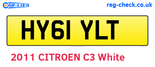 HY61YLT are the vehicle registration plates.