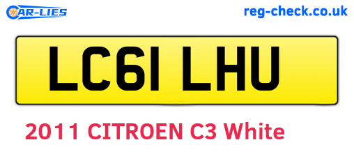 LC61LHU are the vehicle registration plates.
