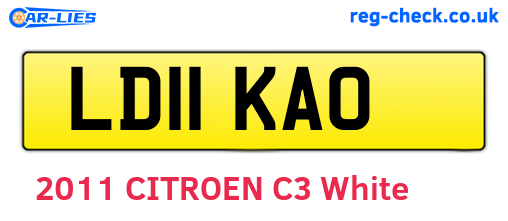 LD11KAO are the vehicle registration plates.