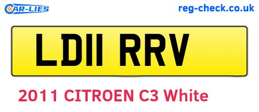 LD11RRV are the vehicle registration plates.