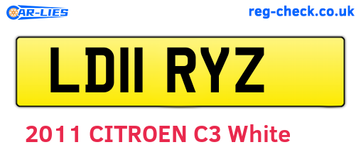 LD11RYZ are the vehicle registration plates.