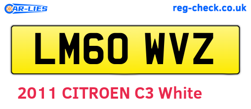 LM60WVZ are the vehicle registration plates.