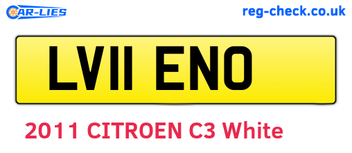 LV11ENO are the vehicle registration plates.