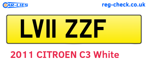 LV11ZZF are the vehicle registration plates.