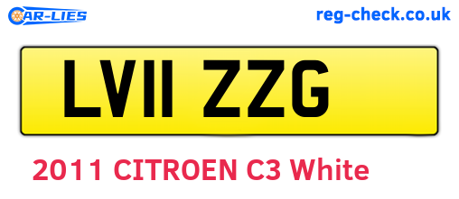 LV11ZZG are the vehicle registration plates.