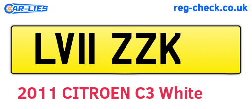 LV11ZZK are the vehicle registration plates.