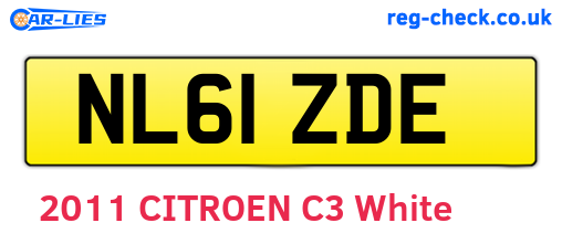NL61ZDE are the vehicle registration plates.