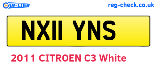 NX11YNS are the vehicle registration plates.