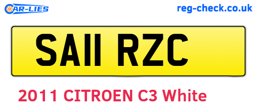 SA11RZC are the vehicle registration plates.