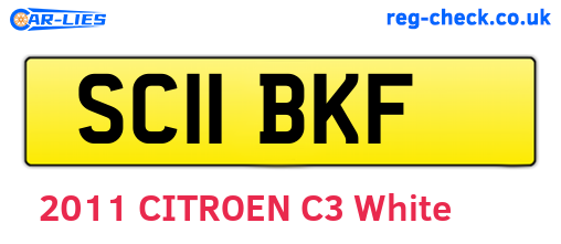 SC11BKF are the vehicle registration plates.