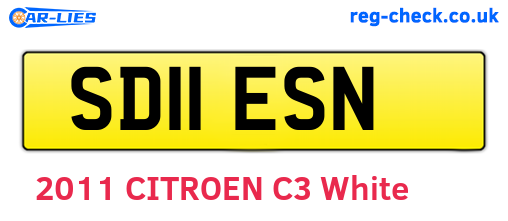 SD11ESN are the vehicle registration plates.