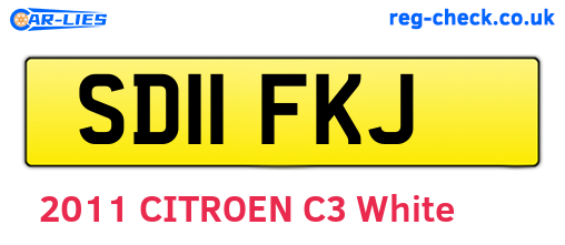 SD11FKJ are the vehicle registration plates.