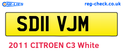 SD11VJM are the vehicle registration plates.