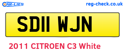 SD11WJN are the vehicle registration plates.