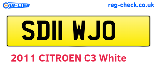 SD11WJO are the vehicle registration plates.