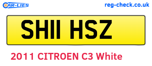 SH11HSZ are the vehicle registration plates.