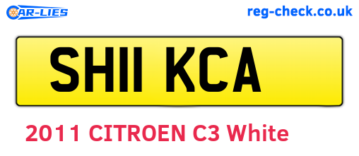SH11KCA are the vehicle registration plates.