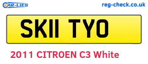 SK11TYO are the vehicle registration plates.