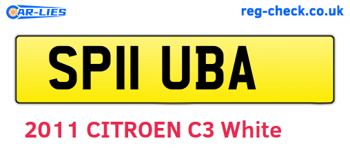 SP11UBA are the vehicle registration plates.
