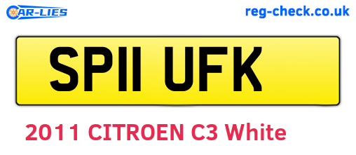 SP11UFK are the vehicle registration plates.