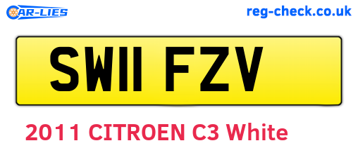 SW11FZV are the vehicle registration plates.