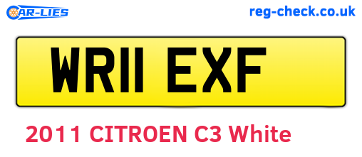 WR11EXF are the vehicle registration plates.