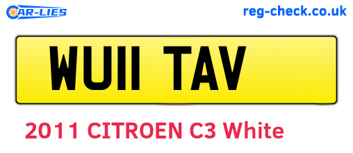 WU11TAV are the vehicle registration plates.