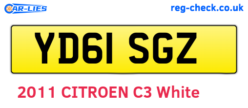 YD61SGZ are the vehicle registration plates.