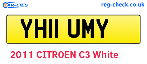 YH11UMY are the vehicle registration plates.
