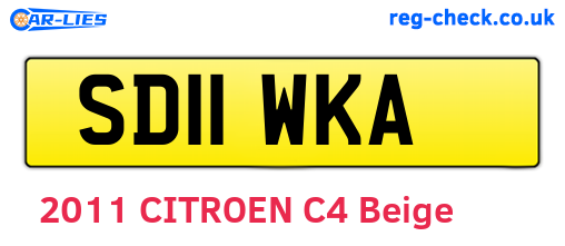 SD11WKA are the vehicle registration plates.