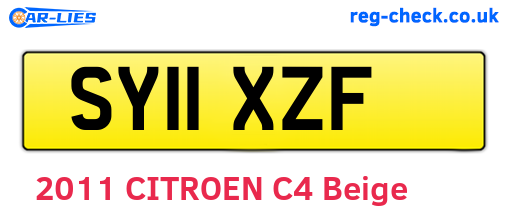 SY11XZF are the vehicle registration plates.