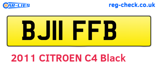 BJ11FFB are the vehicle registration plates.