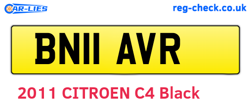 BN11AVR are the vehicle registration plates.