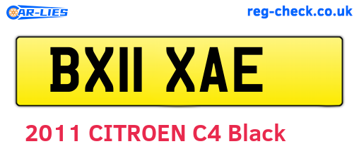 BX11XAE are the vehicle registration plates.