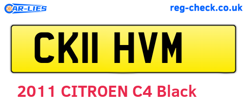 CK11HVM are the vehicle registration plates.