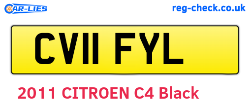 CV11FYL are the vehicle registration plates.