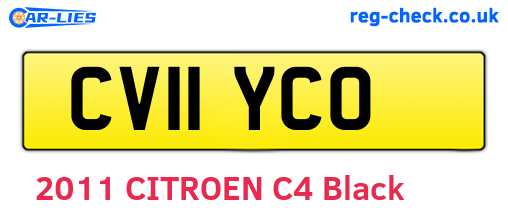 CV11YCO are the vehicle registration plates.