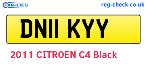 DN11KYY are the vehicle registration plates.