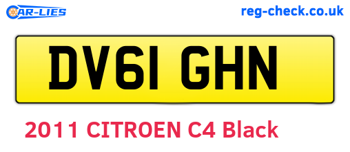 DV61GHN are the vehicle registration plates.
