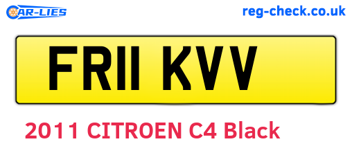 FR11KVV are the vehicle registration plates.