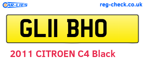 GL11BHO are the vehicle registration plates.