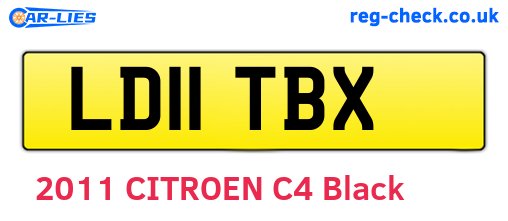 LD11TBX are the vehicle registration plates.