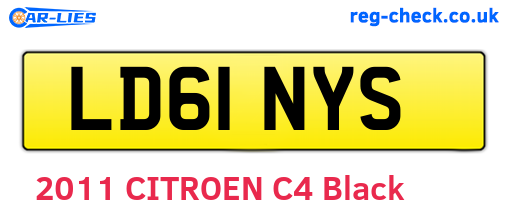 LD61NYS are the vehicle registration plates.