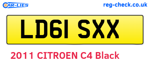 LD61SXX are the vehicle registration plates.