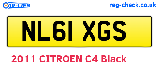 NL61XGS are the vehicle registration plates.