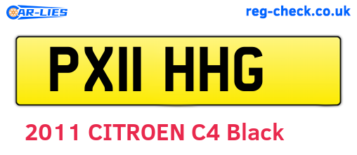 PX11HHG are the vehicle registration plates.