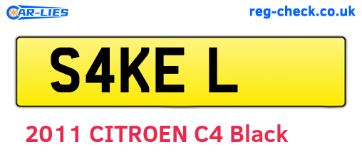 S4KEL are the vehicle registration plates.