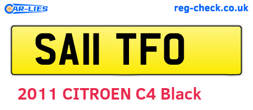 SA11TFO are the vehicle registration plates.