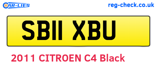 SB11XBU are the vehicle registration plates.