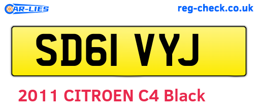 SD61VYJ are the vehicle registration plates.